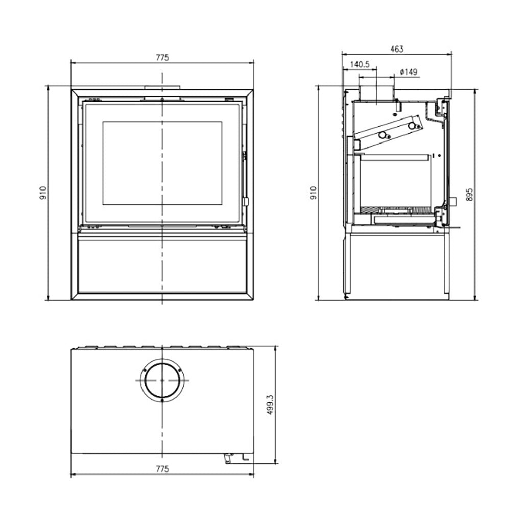 # CF1202A 鋼板製 薪ストーブ