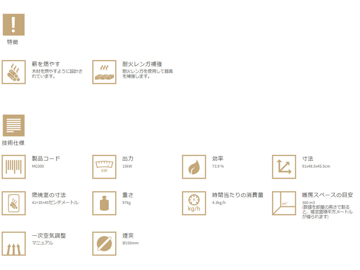 # MG300 鋼板製薪ストーブ ギリシャ製