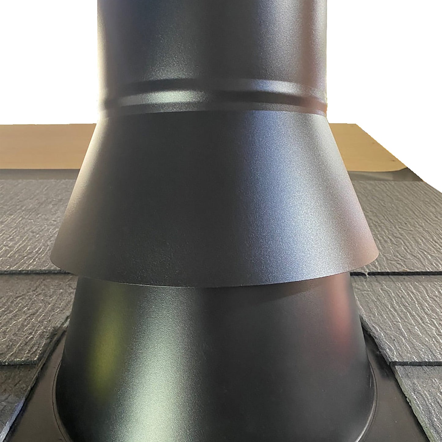 □”ディープストームカラー 煙突内径200ミリ・外径250ミリ用 SUS304製(ステンレス304)