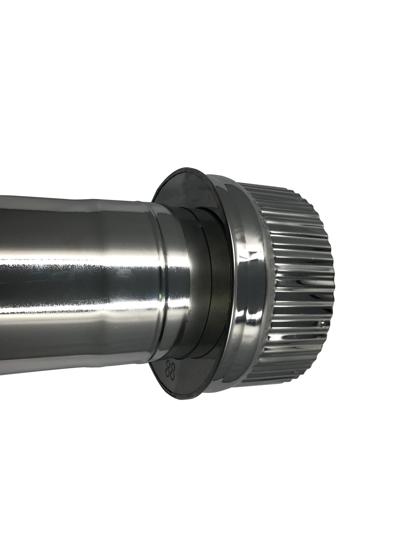 ・:変換アダプター 80ミリ→外径130ミリへ(一重煙突から二重煙突へ)