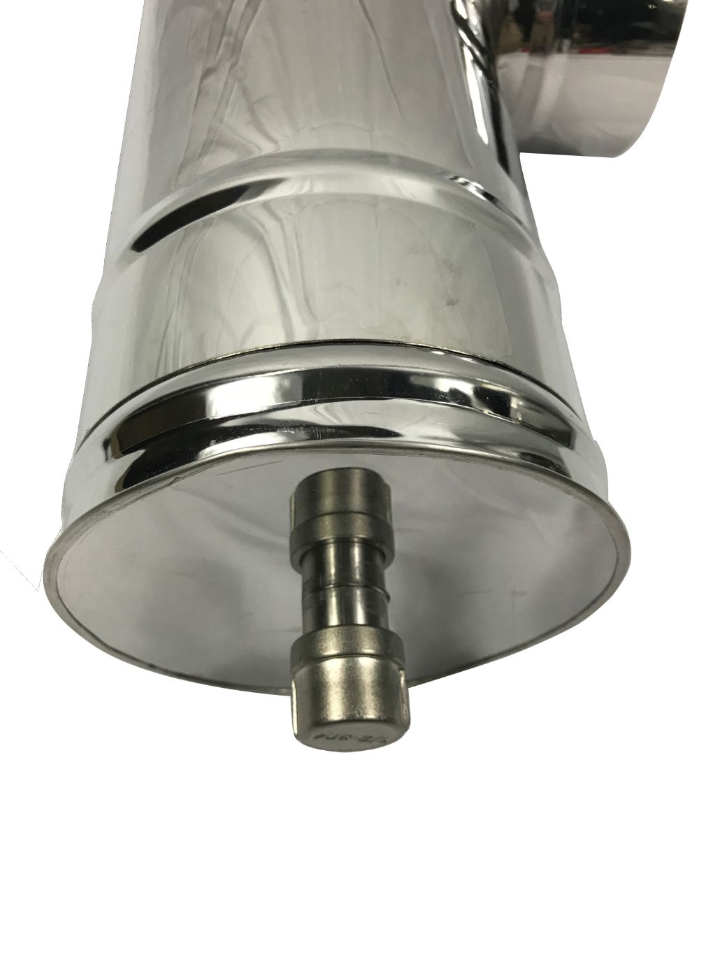 :サポート土台(外壁取り付け用)内径80ミリ・外径130ミリ二重煙突一体型 無塗装品