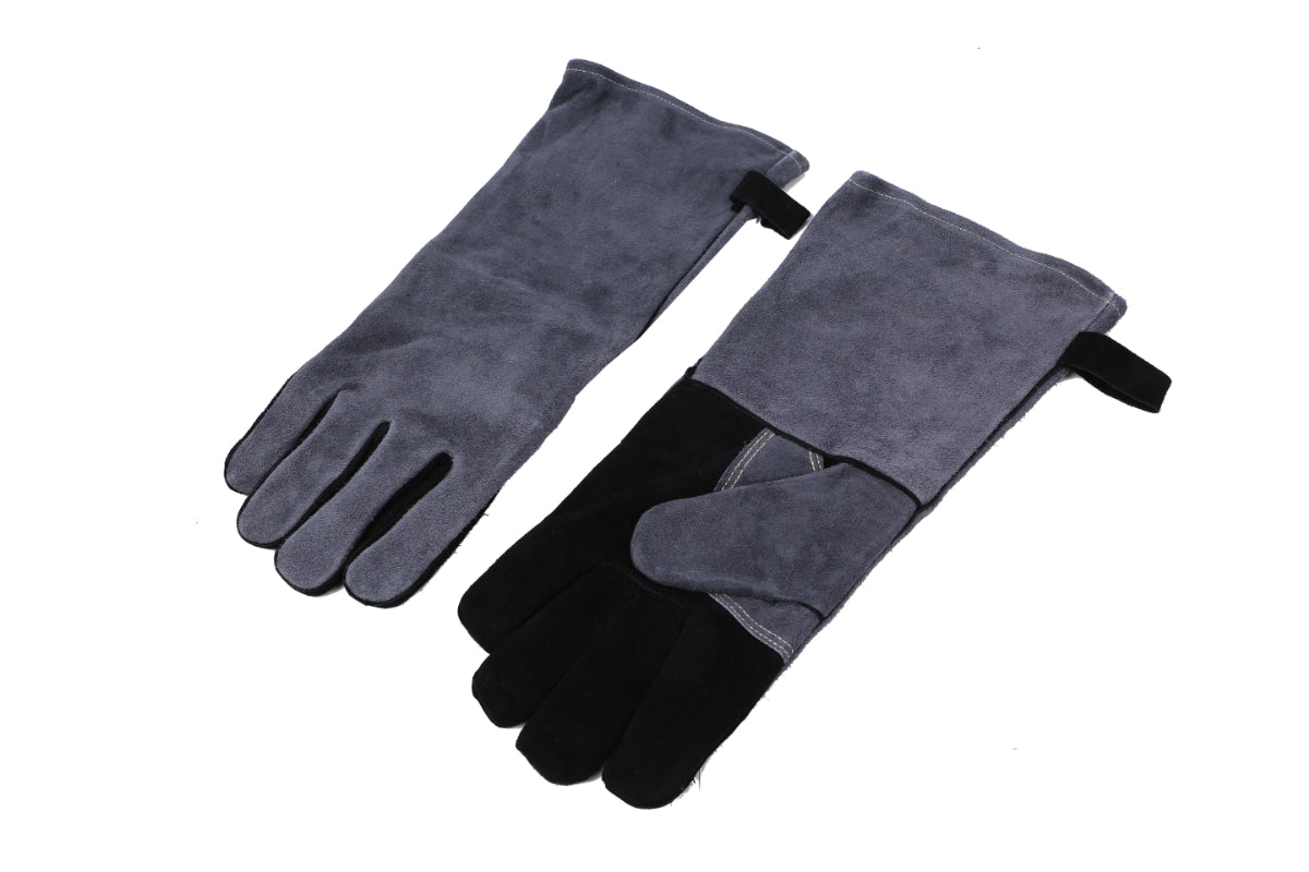 +牛革製の耐熱グローブ 綿製の裏地付き