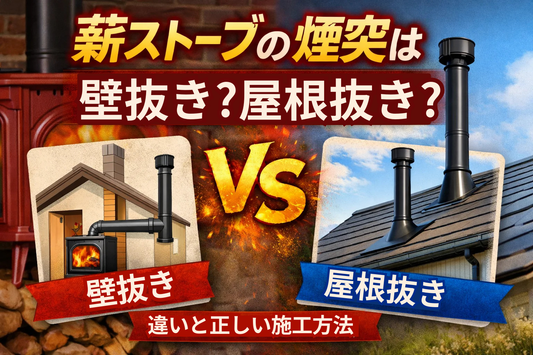 薪ストーブの煙突は壁抜き？屋根抜き？違いと正しい施工方法