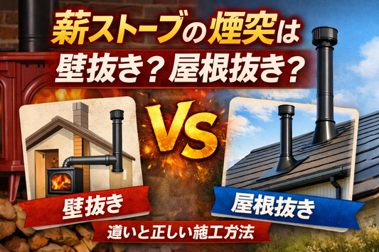 薪ストーブの煙突は壁抜き？屋根抜き？違いと正しい施工方法