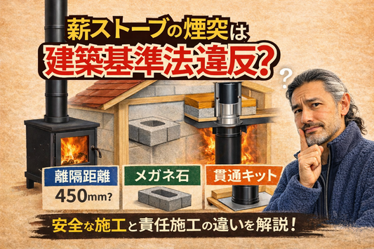 薪ストーブの煙突は建築基準法違反？ 離隔距離・メガネ石・貫通キットを解説