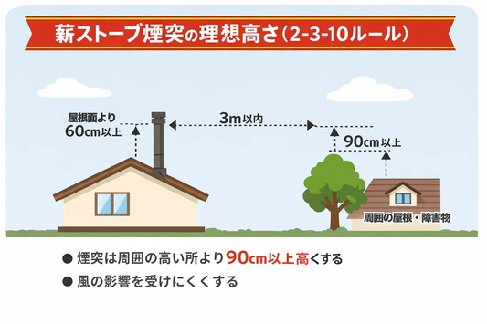 煙突高さとドラフトの関係 2-3-10ルールは絶対なのか？