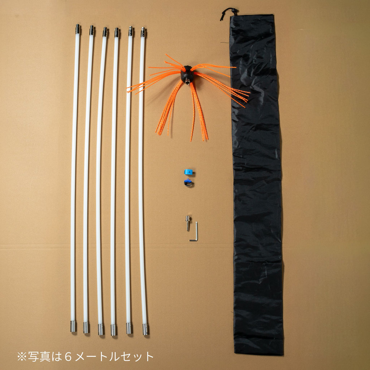 +回転式：煙突掃除ブラシ・煙突ブラシロッド
