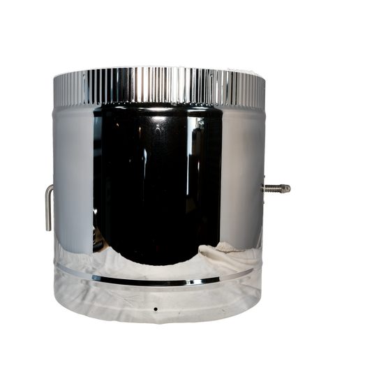 ■”二重煙突ダンパー管0.3M 内径250ミリ・外径300ミリ　断熱材入り