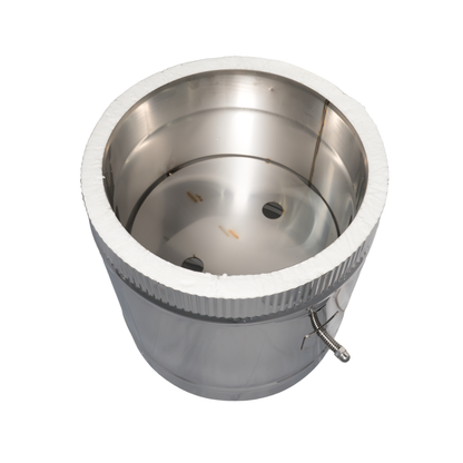 ■”二重煙突ダンパー管0.3M 内径250ミリ・外径300ミリ　断熱材入り