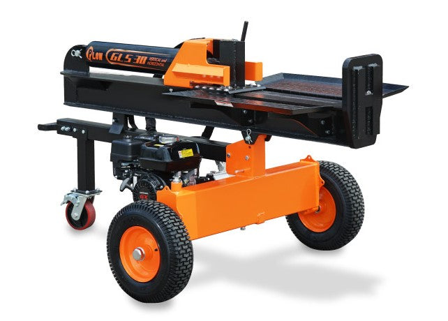 PLOW製30トン　縦横兼用エンジン薪割り機 GLS30B　4分割カッター付き　送料込み