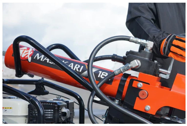 【ご予約商品】PLOW　自走式 エンジン薪割り機 MS1800J-GXC　国産品　送料込み