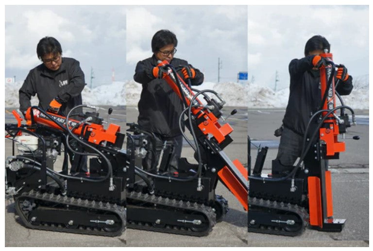 【ご予約商品】PLOW　自走式 エンジン薪割り機 MS1800J-GXC　国産品　送料込み