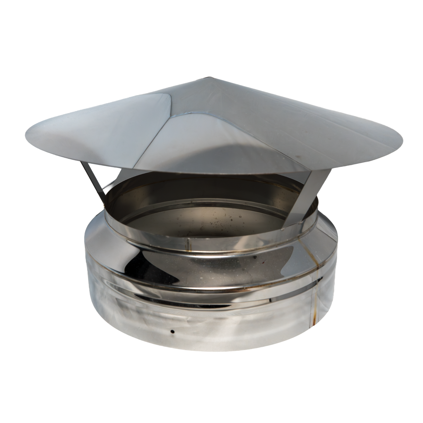 ■”二重煙突　内径250ミリ・外径300ミリ　レインキャップ（煙突トップ）未塗装品