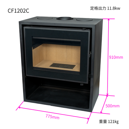 # CF1202C　鋼板製 薪ストーブ　クッキングプレート付