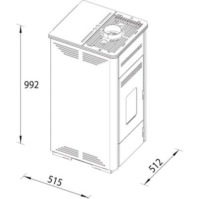 イタリア製FIORELLO（フィオレッロ）無電ペレットストーブ　9.0KW