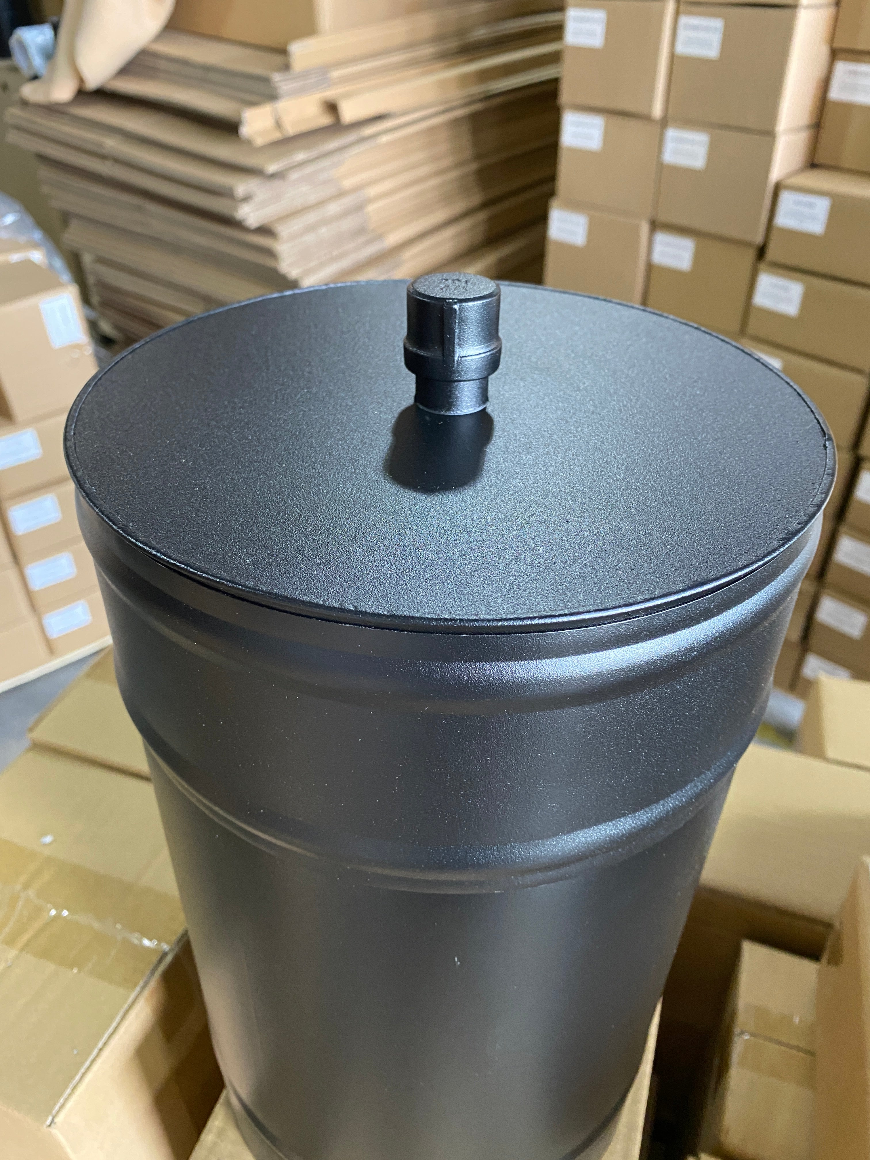 二重煙突エビ曲げ45°直径150mm/200mm x2本 黒耐熱 二重 ステンレス エビ曲45° φ150mm 外筒径φ200mm ハゼ折り煙突