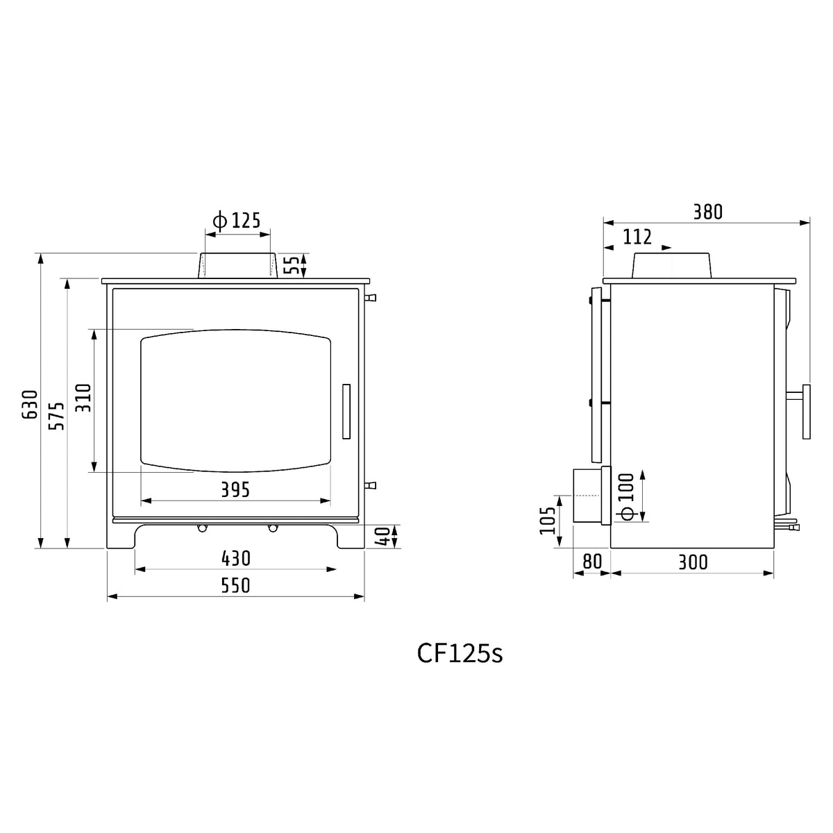 # CF125　小型 鋼板製 ストーブ　12.5kw