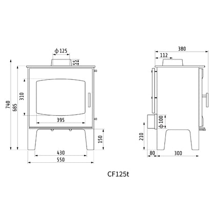 # CF125　小型 鋼板製 ストーブ　12.5kw