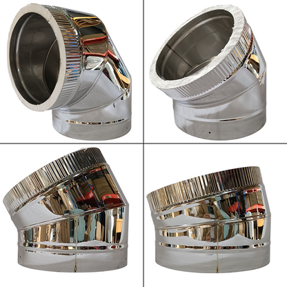 ■”二重煙突　Ｌ管（エル管）90度 45度 30度 15度　内径250ミリ・外径300ミリ 未塗装品