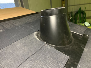 Flushing (chimney roof removal material) for outer diameter 200 mm Size 500 x 500 750 x 810 Stainless steel 304