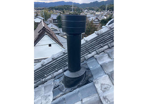 Double chimney inner diameter 125 mm, outer diameter 175 mm Rain cap for strong winds (chimney top)