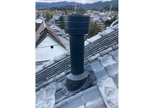 Double chimney inner diameter 150 mm, outer diameter 200 mm Rain cap for strong winds (chimney top)