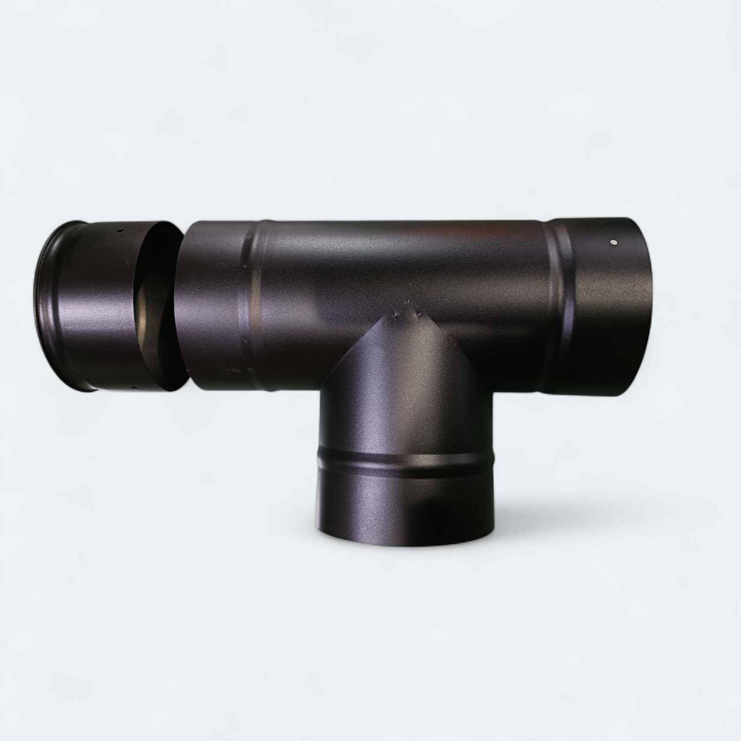 ○一重煙突　Ｔ管（ティー管）径125ミリ　キャップ付き　耐熱600℃塗装