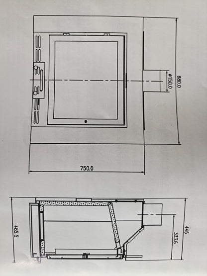 埋込型の薪ストーブ