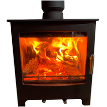 Load image into Gallery viewer, CF805-S Small steel wood stove 8kw External air introduction model Cozy Fire
