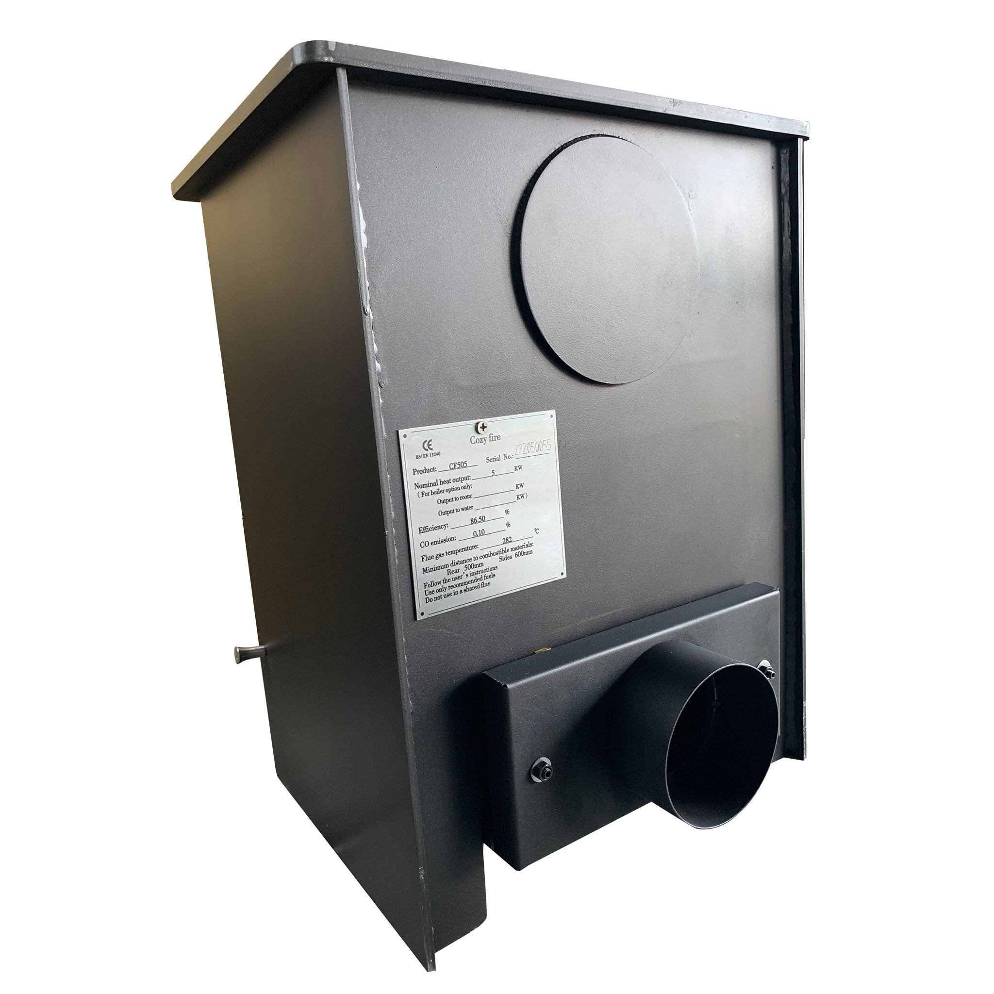 CF505 薪ストーブ 小型5kw 鋼板製 外部空気導入可能機種 – 山の