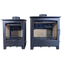 Load image into Gallery viewer, CF805-S Small steel wood stove 8kw External air introduction model Cozy Fire
