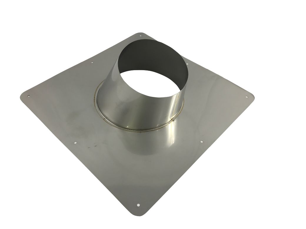 Flushing for 80 mm inner diameter chimney (130 mm outer diameter) stainless steel 304 unpainted product