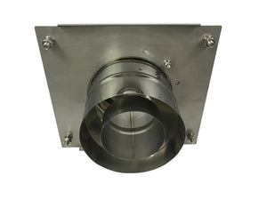 Double chimney inner diameter 80 mm, outer diameter 130 mm Support base (for exterior wall mounting)