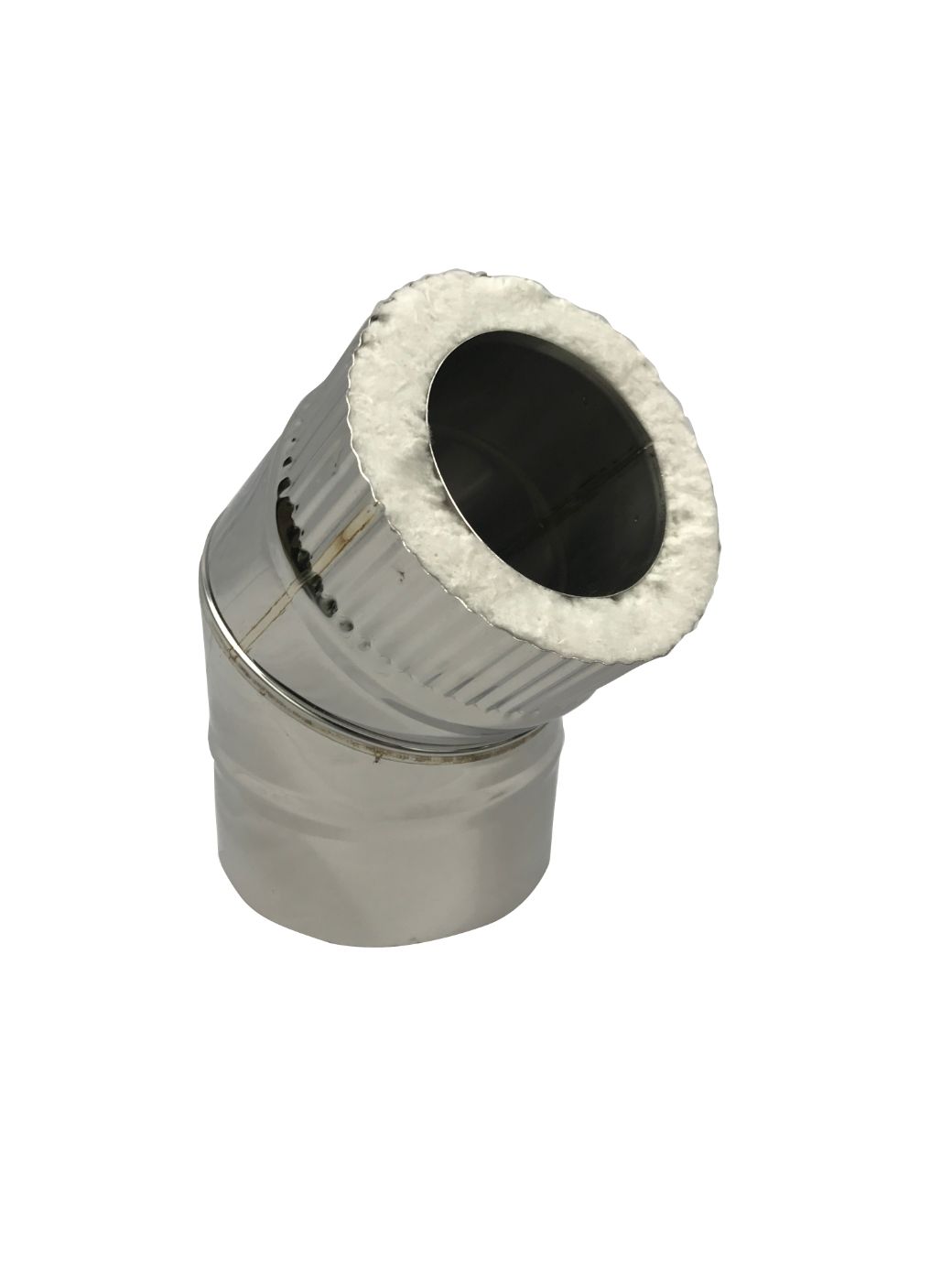 二重煙突 内径80ミリ・外径130ミリ L管（エル管）45度・90度 無塗装