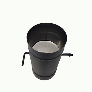 Single Chimney 150mm Damper Included Straight Pipe Length 250mm Heat Resistant 600℃ Painting