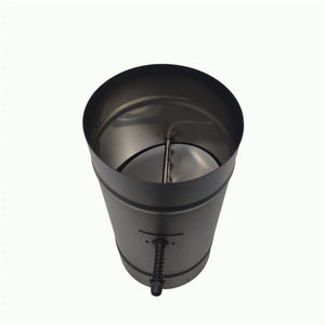 Single Chimney 150mm Damper Included Straight Pipe Length 250mm Heat Resistant 600℃ Painting