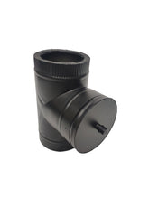Load image into Gallery viewer, Double chimney Inner diameter 125mm, Outer diameter 175mm T pipe (tee pipe) with one cap
