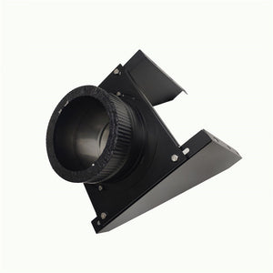 Double chimney inner diameter 125 mm, outer diameter 175 mm Support base (for exterior wall mounting)